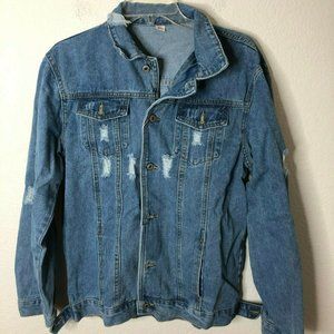 JudyBridal Oversize Denim Jacket for Women Ripped